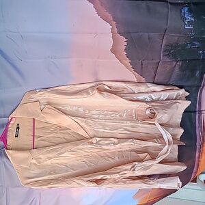 Nasty girl (womens) top button front size 14 pink  has a belt mint condition
